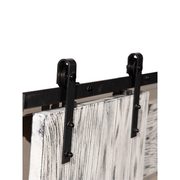 Osborne Wood Products 59 x 1 x 1/8 Barn Door Hardware in Flat Black Finish 4940BL